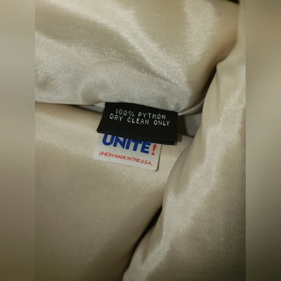 Ralph Lauren Black label natural tan cream 100% python snakeskin skirt 10 - Picture 12 of 13